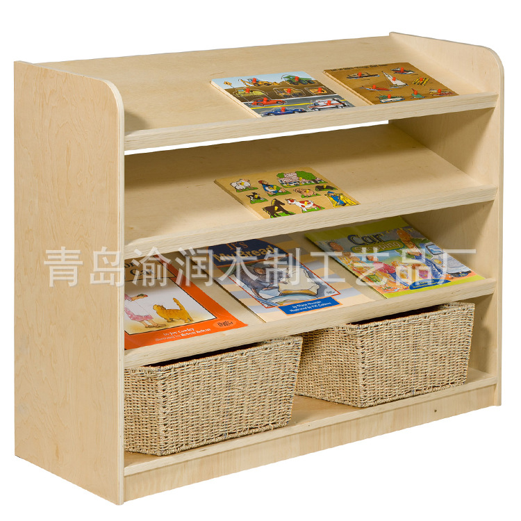 【幼儿园家具 专业销售幼儿园书架 展示架 畅销产品【图】】价格,厂家,图片,看书架,青岛渝润木制工艺品厂-